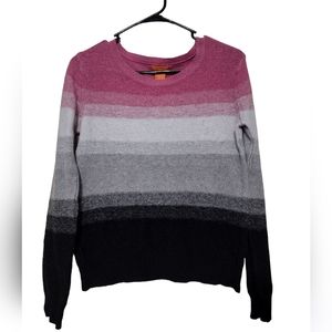 Joe Fresh Striped Pink, White, Gray, & Black, Size Small